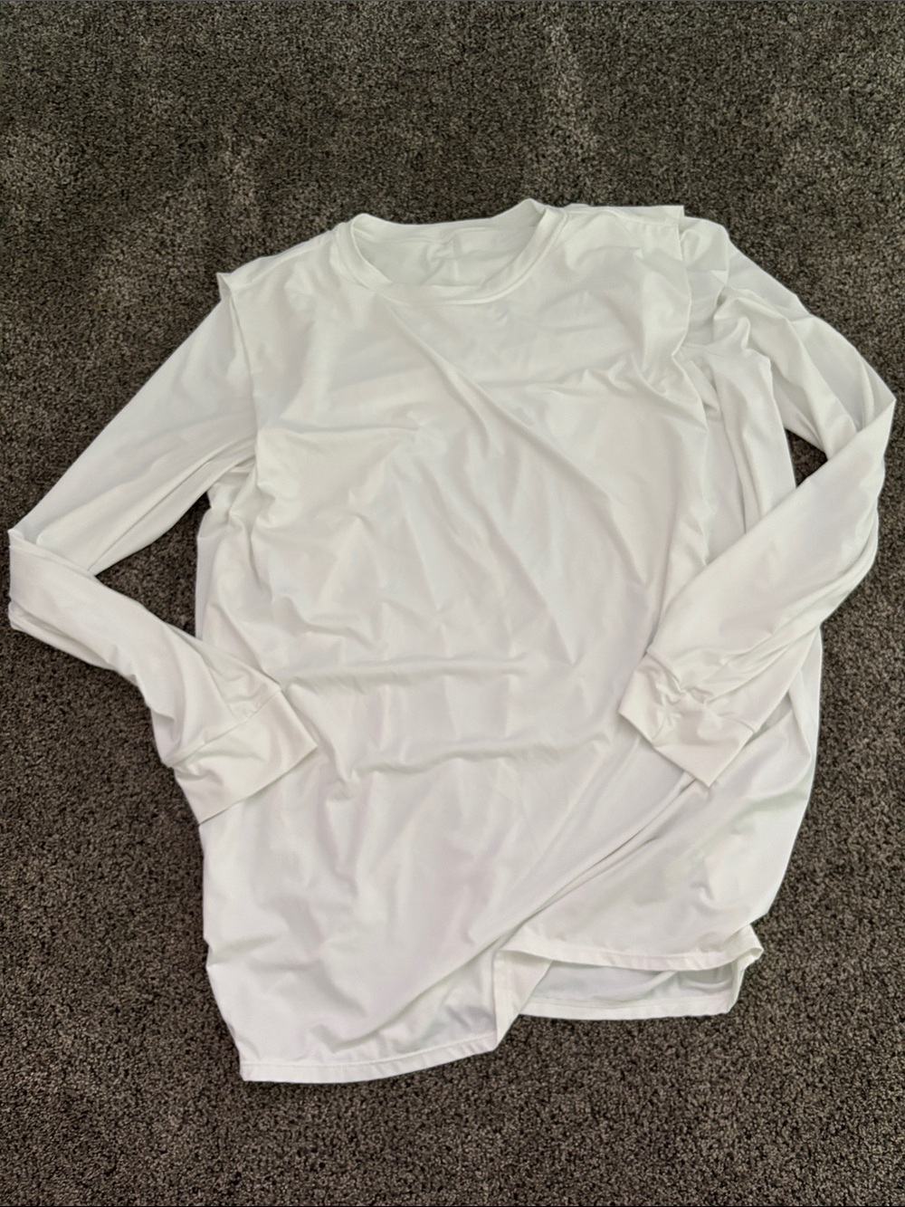 HALARA White Long-Sleeve Ruched Yoga Shirt